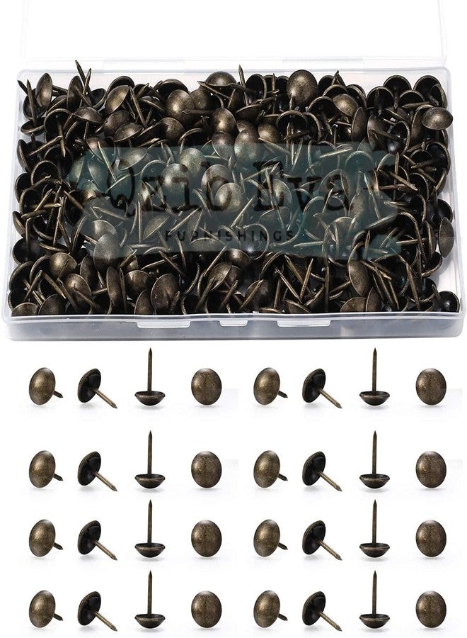 QZIBEVA Pack 50 Antique Upholstery 14 mm Decorative Furniture Sofa Thumb Tacks Nails Pins CODE-STUDS-005 - Image 3